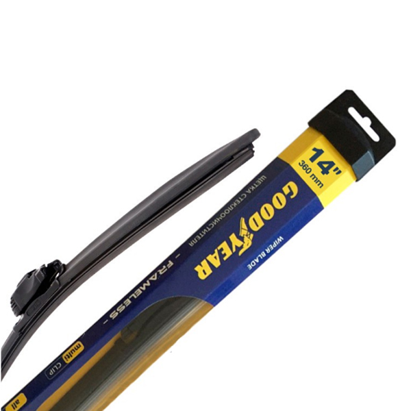 Щетка стеклоочистителя GOODYEAR FRAMELESS бескар 14"/36 cm  всесезонная, MULTICLIP