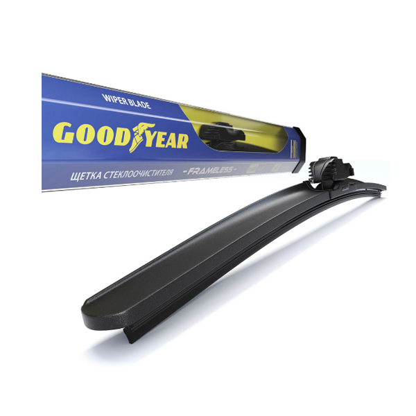 Щетка стеклоочистителя GOODYEAR FRAMELESS бескар 22"/55 cm  всесезонная, MULTICLIP