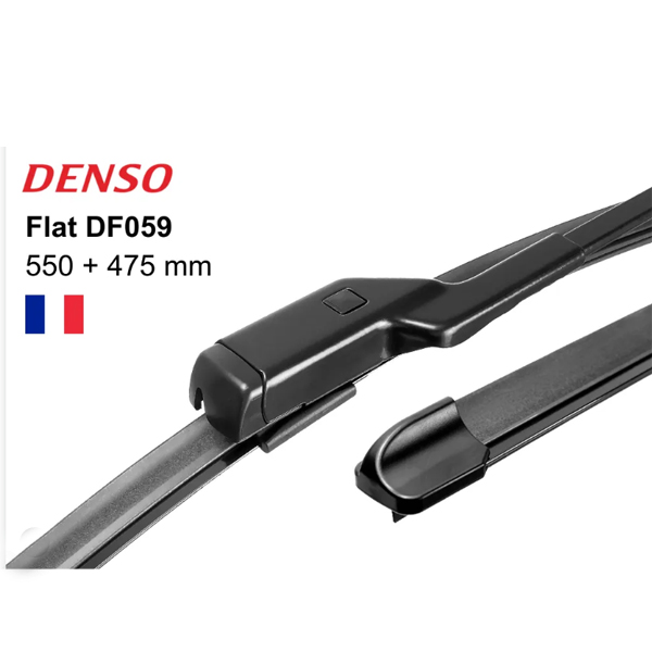 Щетка стеклоочистителя DENSO FLAT DF-059 550/475 мм бескар. 2шт креп. Push Button 19mm