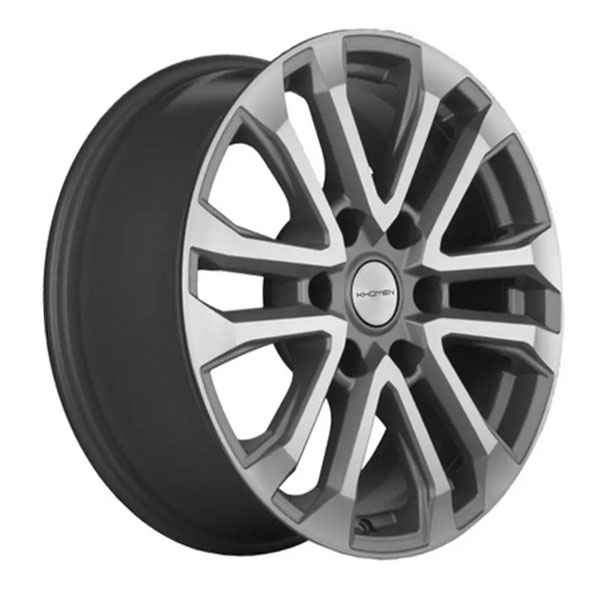 7.5x18 6x139.7 30(ET) 106.1(DIA) Khomen Wheels KHW1805 F-Silver-FP Fortuner/Hilux