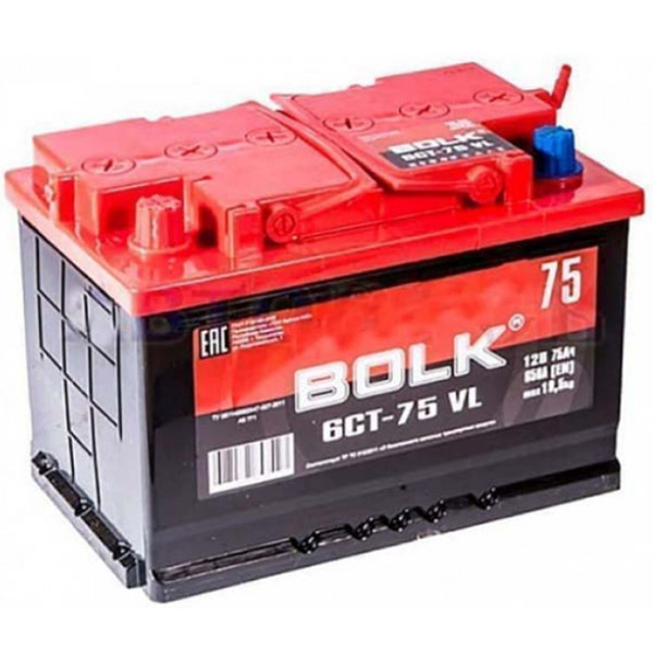 6СТ-75 * BOLK STANDART прямая Толстые 600А 277x175x190 (Курск)