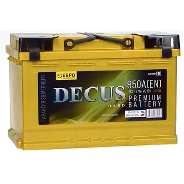 6СТ-77 * DECUS прямая 850А 276x175x190 (г.Елабуга, Россия)