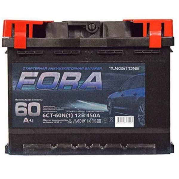 6СТ-60 * FORA прямая Толстые 500А 242x175x190 (Рязань)