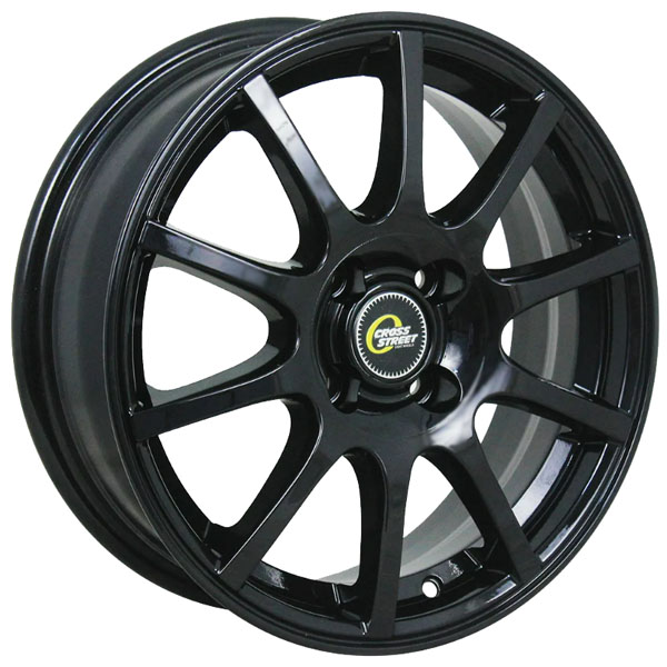6x15 4x100 50(ET) 60.1(DIA) CROSS STREET CR-16 A1251 Black