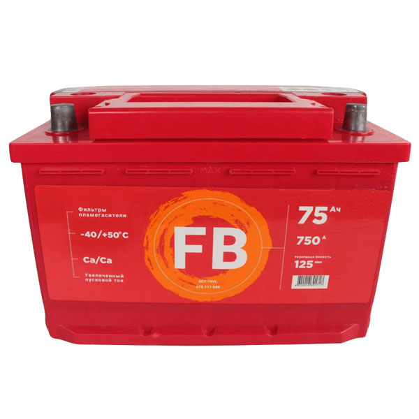 6СТ-75 * FB STANDART прямая 630А 285x190x191 Кальцевый (Курск)