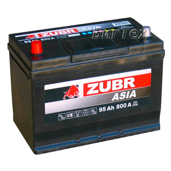 6СТ-95 * ZUBR ULTRA  Asia прямая 820А 303x175x225 (Беларусь)