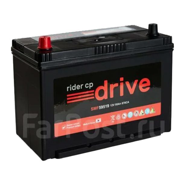 6СТ-95 * RIDER Asia обратная 870А 303x172x220 115D31L SMF59518 (Корея)