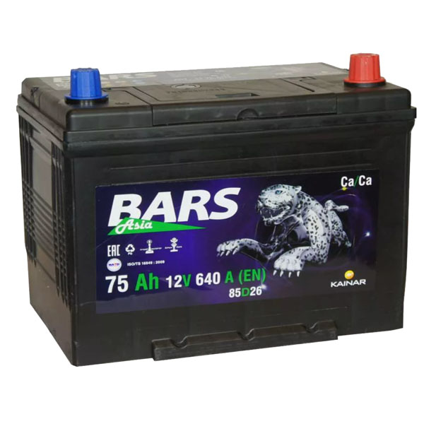 6СТ-75 * BARS Asia обратная 640А 260x175x190 (85D26L) Казахстан