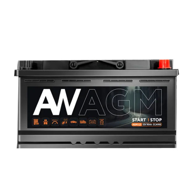 6СТ-95 * ACCUMWORLD AGM обратная 950А 353x175x190 Китай