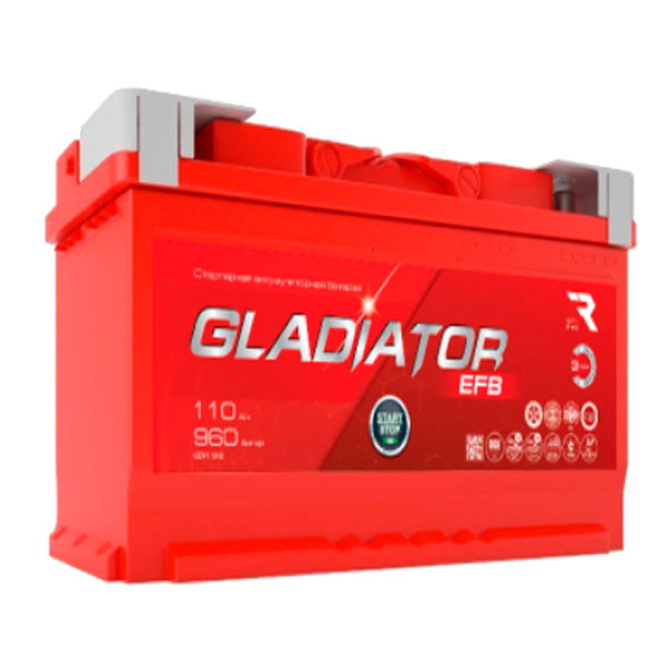 6СТ-110 * Gladiator EFB обратная 960А 353x175x190 (Рязань)