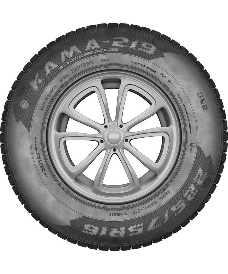 225/75R16 НКШЗ Кама-219 б/к 104 Q M+S